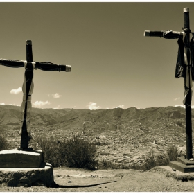 2 crosses overlooking Cusco