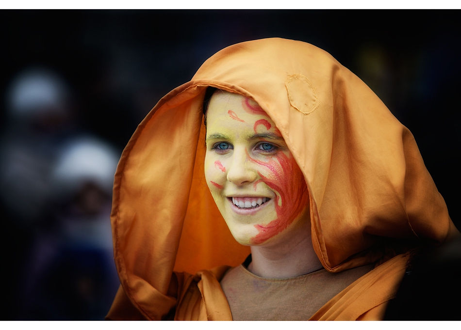 Lady in orange