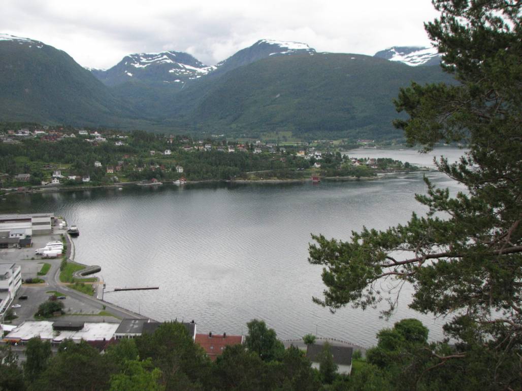 FIORD WITH SHIP