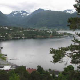 FIORD WITH SHIP