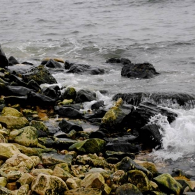 Rocks and the sea