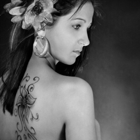 Girl with tattoo