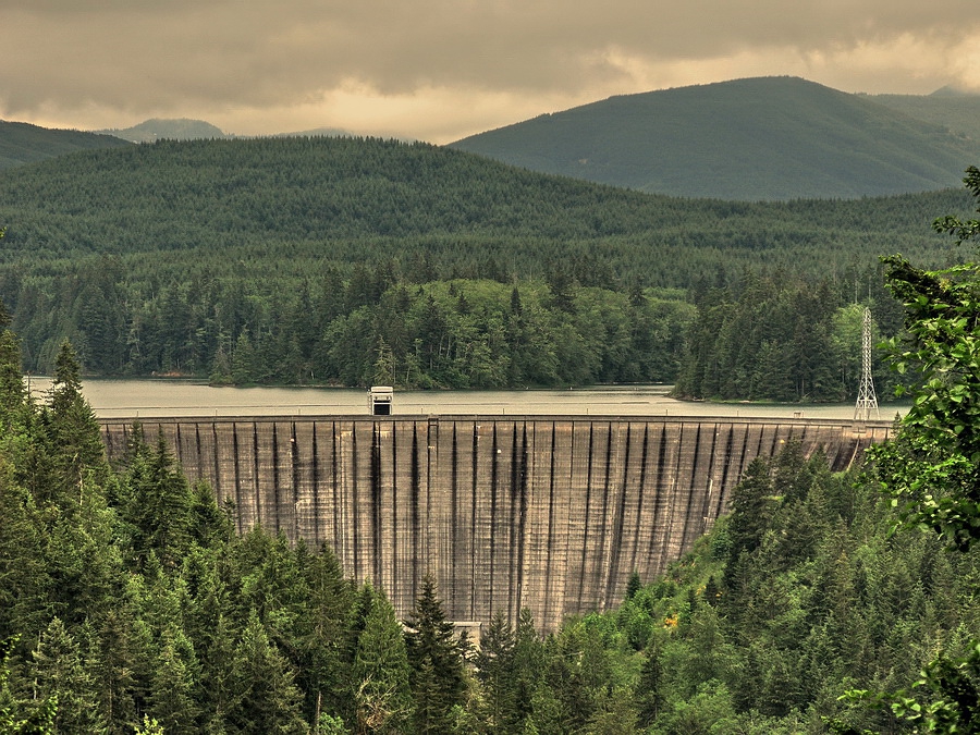 Alder Dam - Nisqually River (Rainier Mt.)