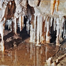 Каменна горичка с водно огледалце