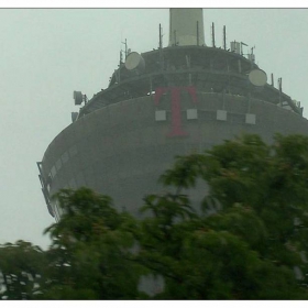 Rheinturm Düsseldorf on a rainy day 2