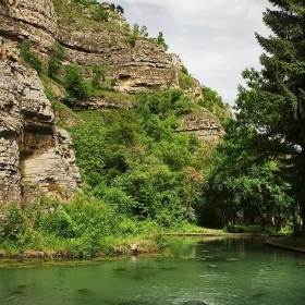 Зелена водица под висока скалица