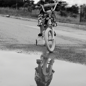 Kid with bike