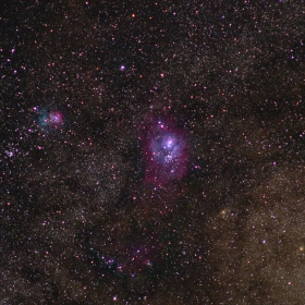 Trifida and Lagoon Nebula