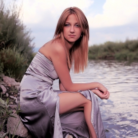 Girl and the river