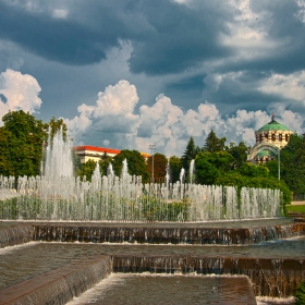 Плевен  , водната каскада .