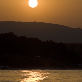 Sunset in the Sea