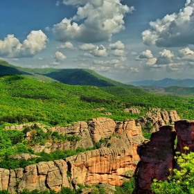 Rocks and clouds