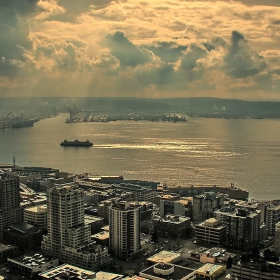 Заливът (поглед от Space Needle- Seattle)