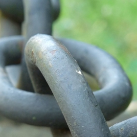 Old rusty chains