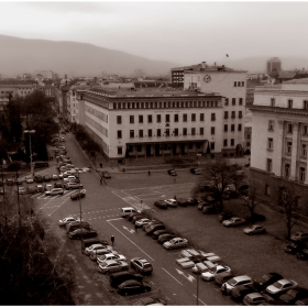 София в черно-бяло - от високо