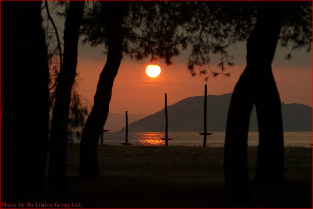 Sunset after people