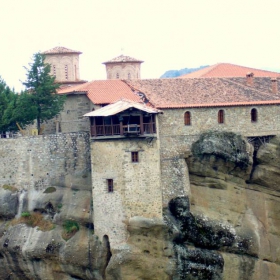 a monastery in the rock