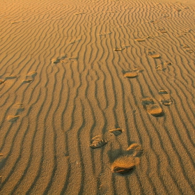 Steps in the sand