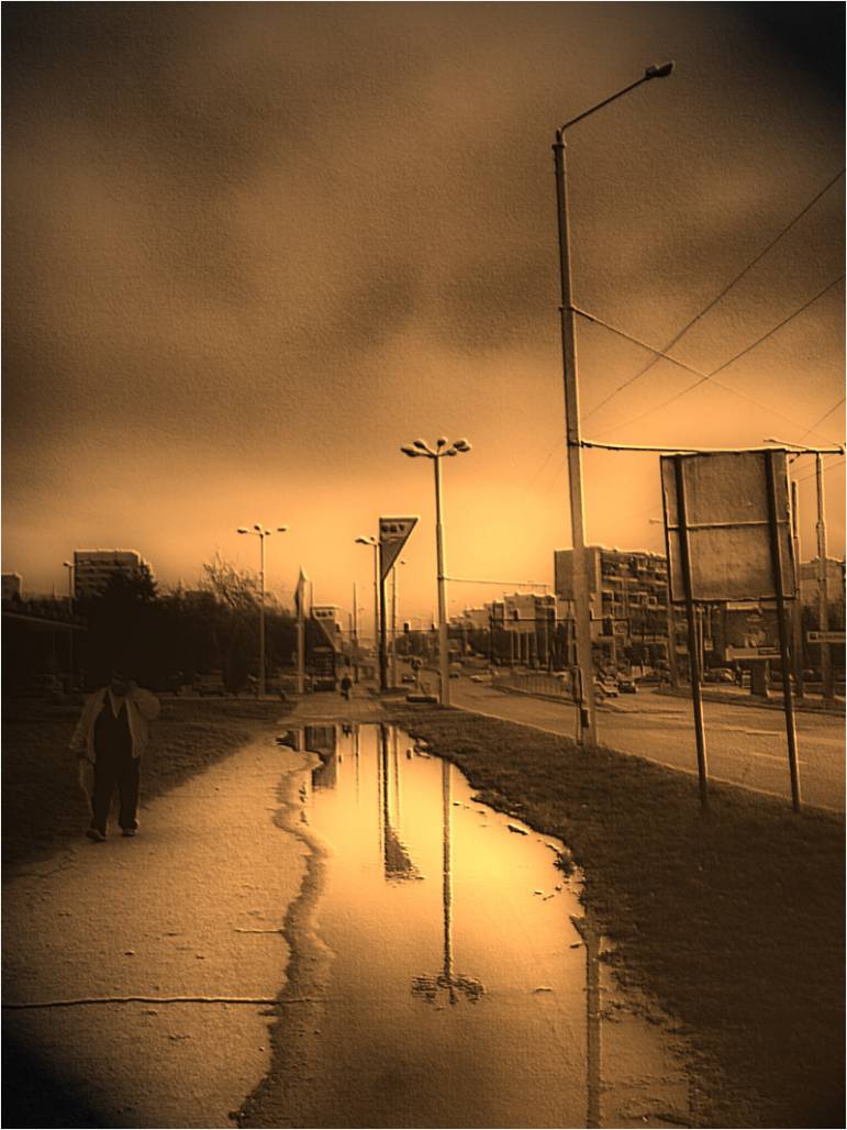 walking down the street