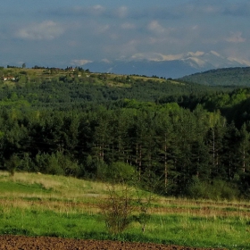 Поглед от Витоша към Плана и Рила...