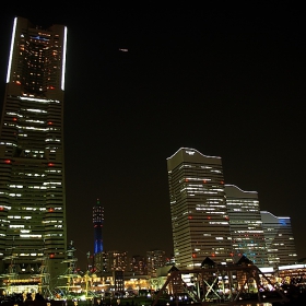 Yokohama Landmark Tower at night