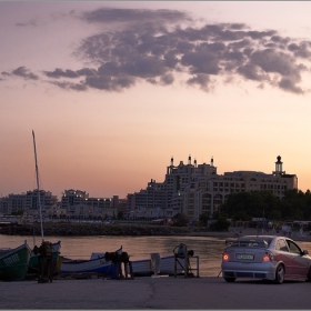 sunset in Pomorie