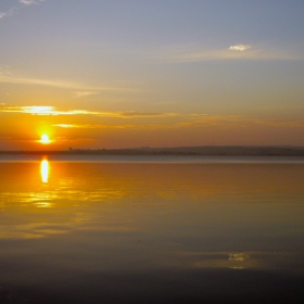 Lake Sakagawea: Sunset