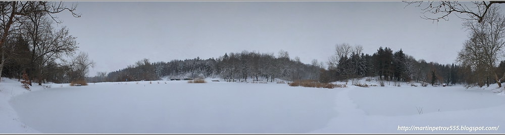 Зима в Лесопарка - панорама от 14 кадъра