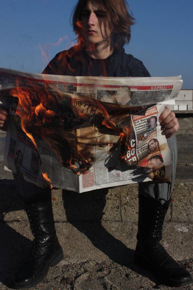 Burning pornography
