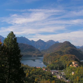 Панорама - Alpsee, Hohenschwangau и Hohenschwangau Castle