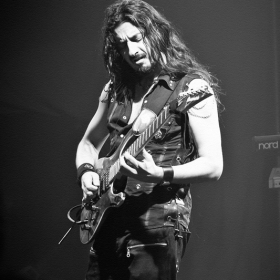 on stage