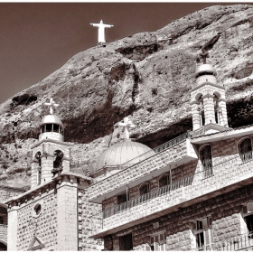 Маалула, Сирия - Исус на скалата