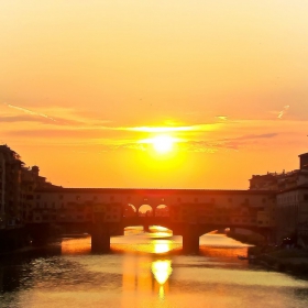 Amazing sunset, Ponte Vecchio, Firenze