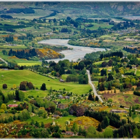 Shotover River Valley as seen from The Remarkables, Queenstown, NZ