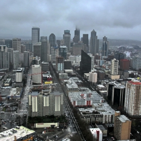 Seattle ( в обичайния си вид- мъгла и дъжд,16.12.2012 )