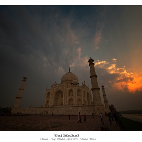 Sunset-Taj Mahal