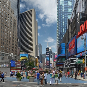 Times Square, New York - в почивен ден