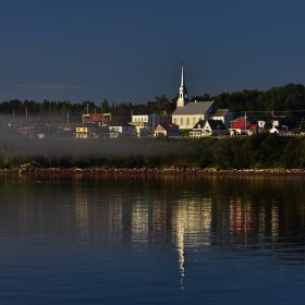 Изглед към Baie-Ste-Catherine, Quebec