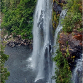 Водопада Lisbon (70 м) на река Blyde в Drakensberg - RSA