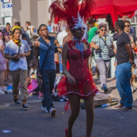 lady in red