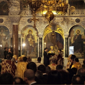 Първата литургия на Н. Св. патриарх Неофит