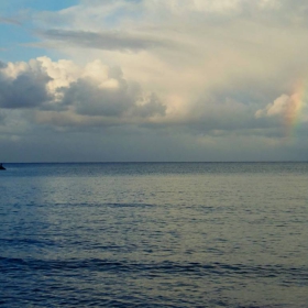 rainbow over the clouds