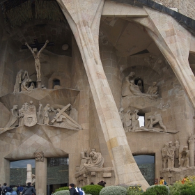 Детайл от фасадата на Sagrada Familia