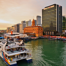 Auckland,NZ,Port Ferry Building at sunrize