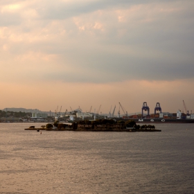 Port of Rio deJaneiro at sunset