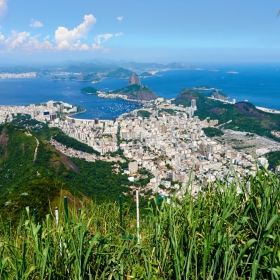 Copacabana&Sugarloaf Mountain viewed from Corcovado