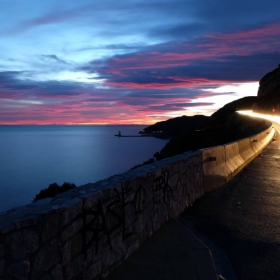 Залез край Sitges, Barcelona.