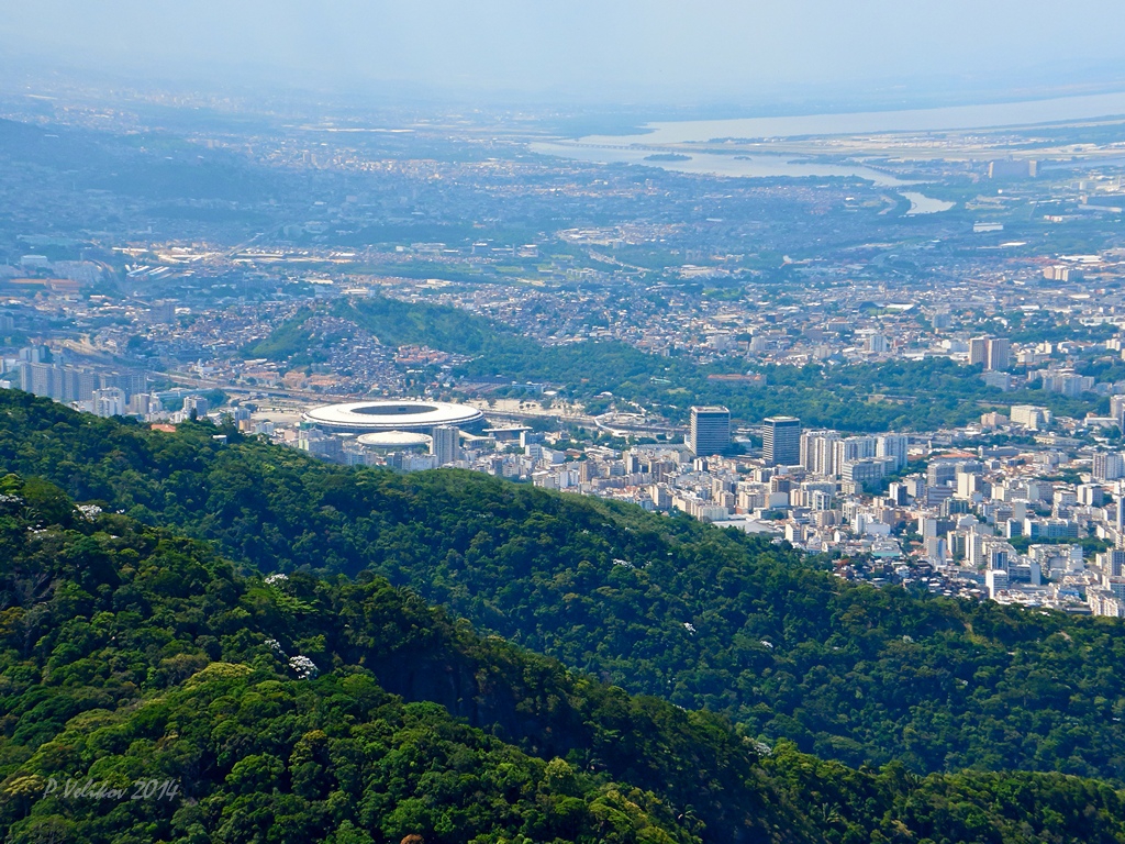 Maracana Stadium viewed from Corcovado,Rio de Janeiro