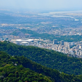 Maracana Stadium viewed from Corcovado,Rio de Janeiro