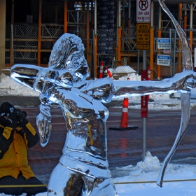 Ice sculpture at St. Paul Winter Festival